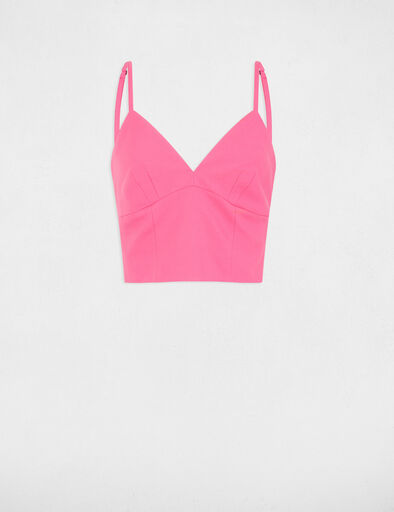 crop top bretelles fines rose femme Crop top bretelles fines rose femme