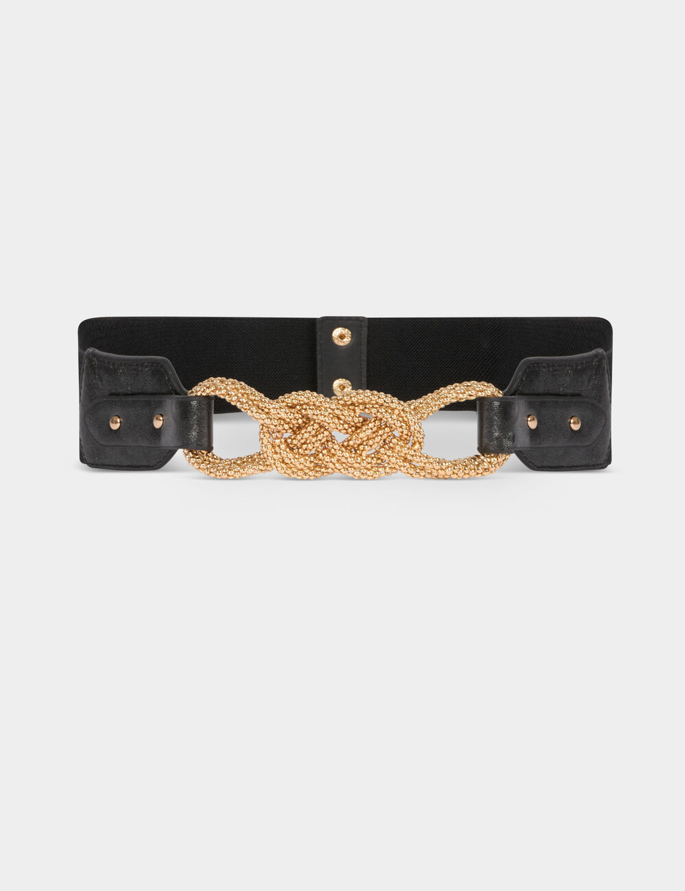 Ceinture double noeud noir femme