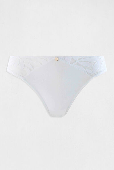 Slip en dentelle blanc femme