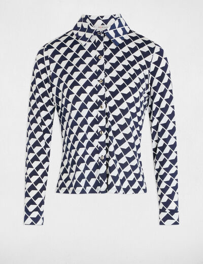 Blouse met lange mouwen helder wit vrouw