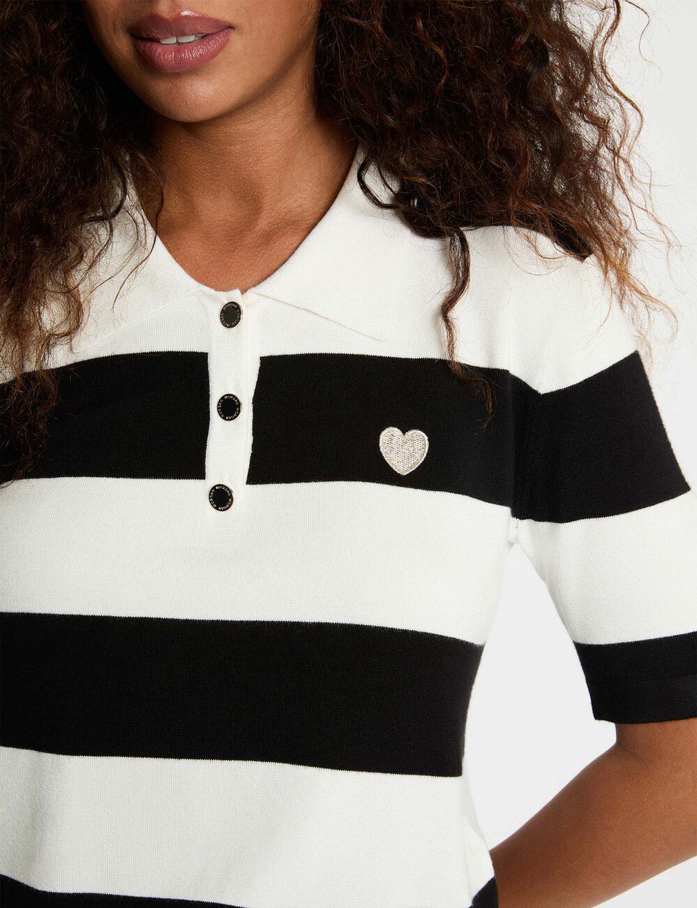 Pull col &agrave; revers blanc femme