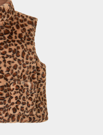 Veste fausse fourrure multicolore femme