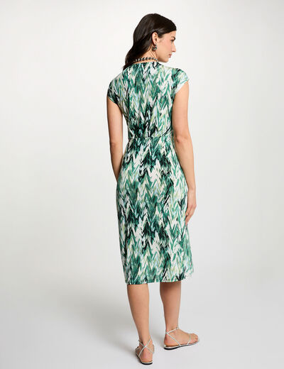 Rechte jurk met print meerkleurig vrouw