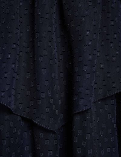 Robe voile fines bretelles bleu marine femme