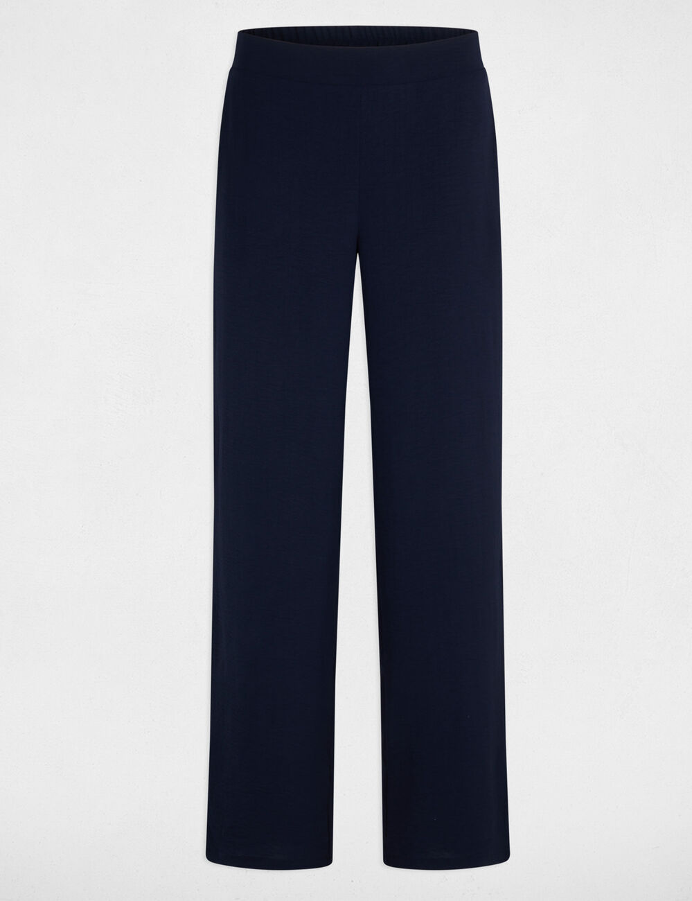 Vloeiende wijde broek marineblauw vrouw