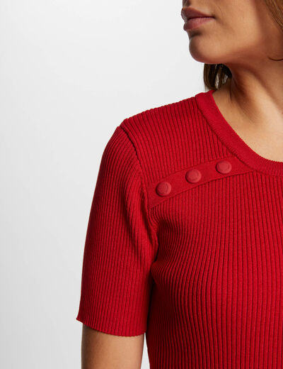 Aansluitende gebreide jurk medium rood vrouw