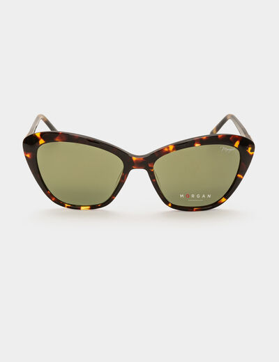 Lunettes de soleil style yeux de chat marron femme