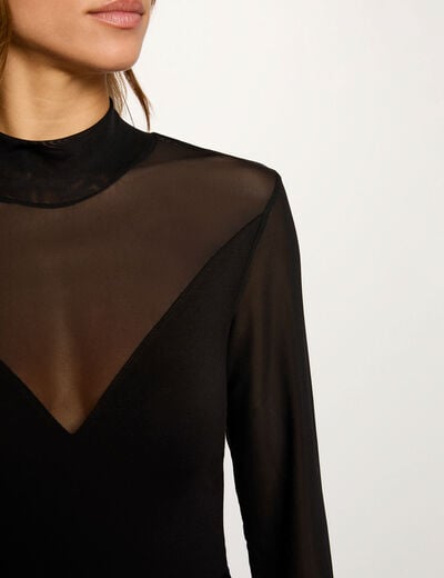 T-shirt manches longues noir femme