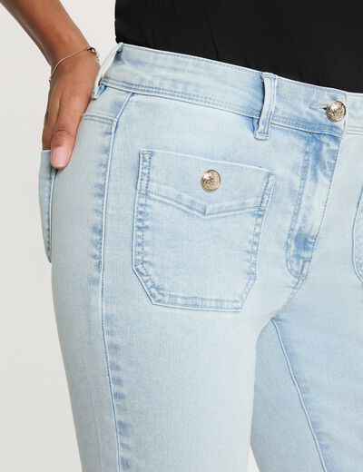 Jean bootcut denim bleach femme