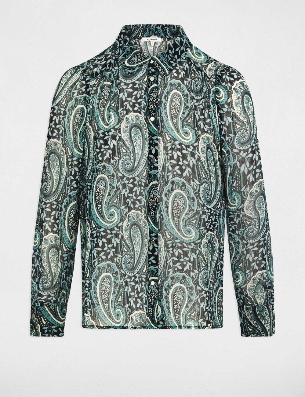 Chemise fluide imprim&eacute;e multicolore femme