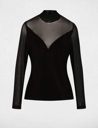 T-shirt manches longues noir femme