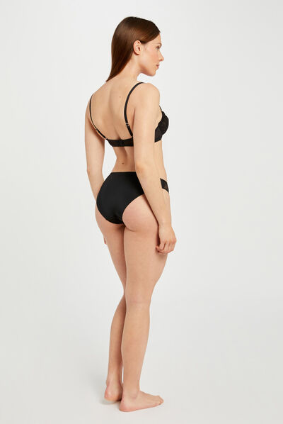 Slip en dentelle noir femme