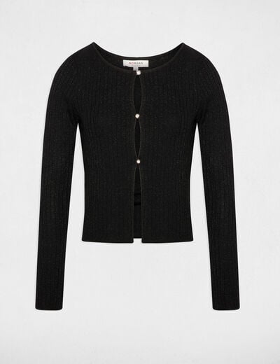 Gilet manches longues noir femme
