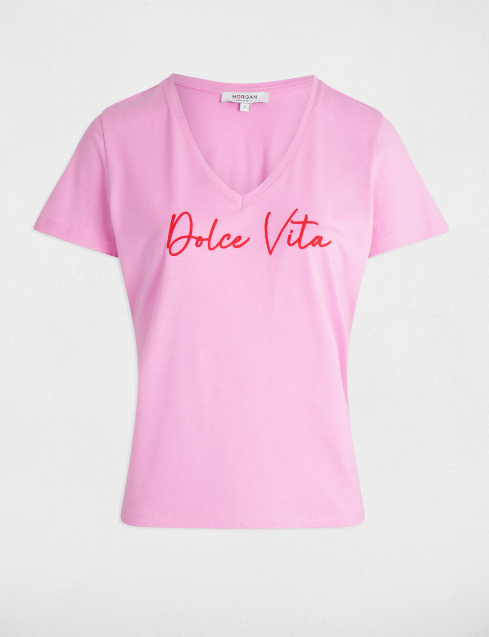 T-shirt met opschrift roze vrouw