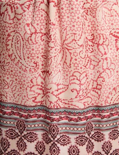 Jupe longue fluide multicolore femme