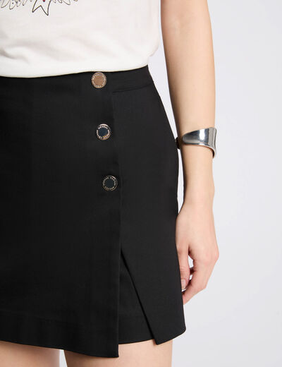 Korte short-rok zwart vrouw