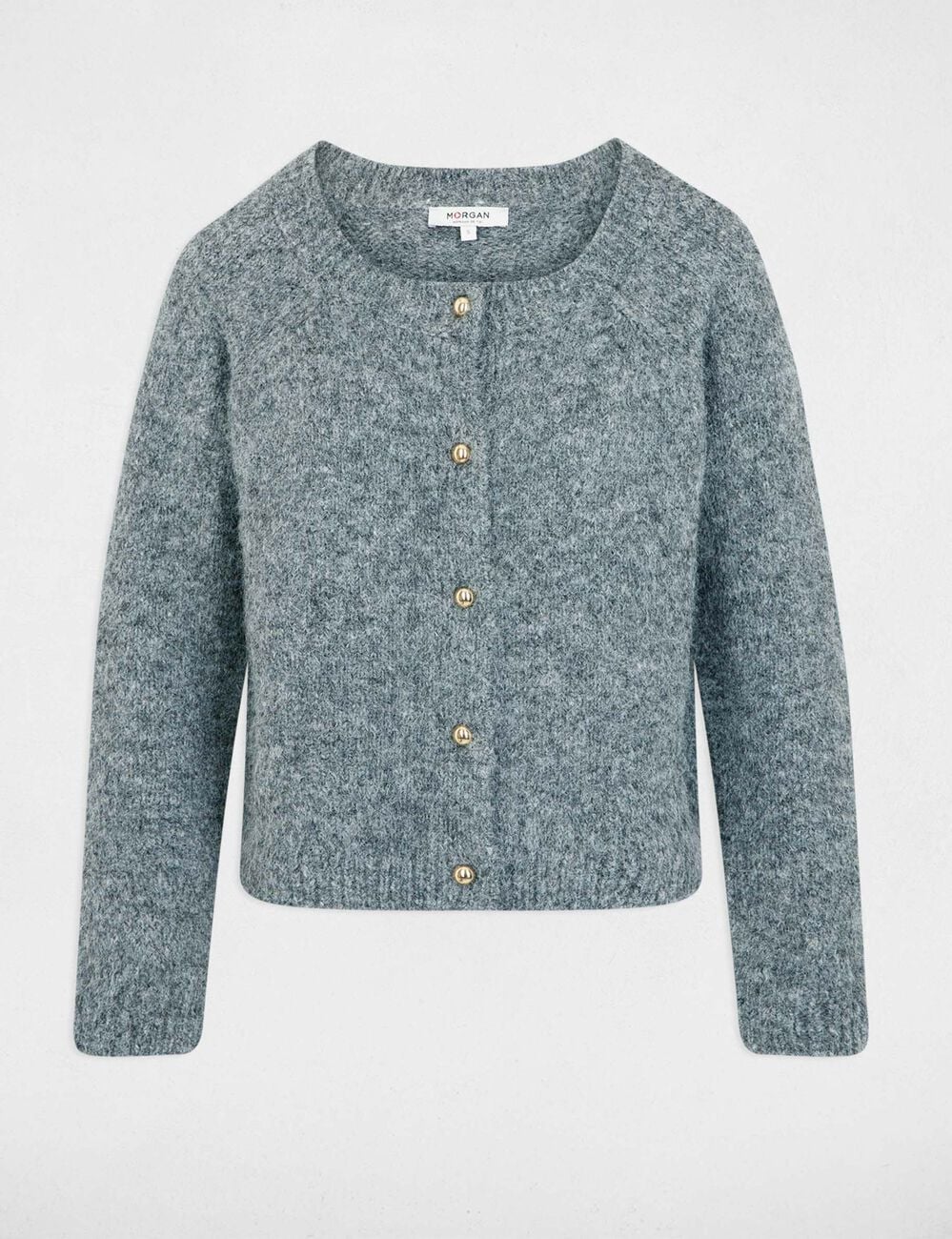 Vest met ronde hals gris clair vrouw