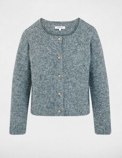 Vest met ronde hals gris clair vrouw