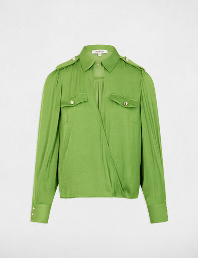 blouse manches longues vert anis femme Blouse manches longues vert anis femme