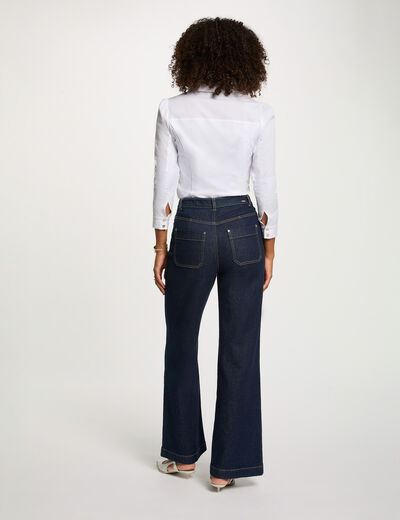Shirt met lange mouwen helder wit vrouw