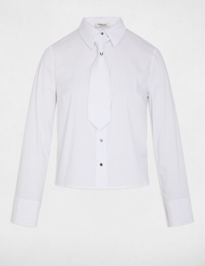 Chemise manches longues blanc femme