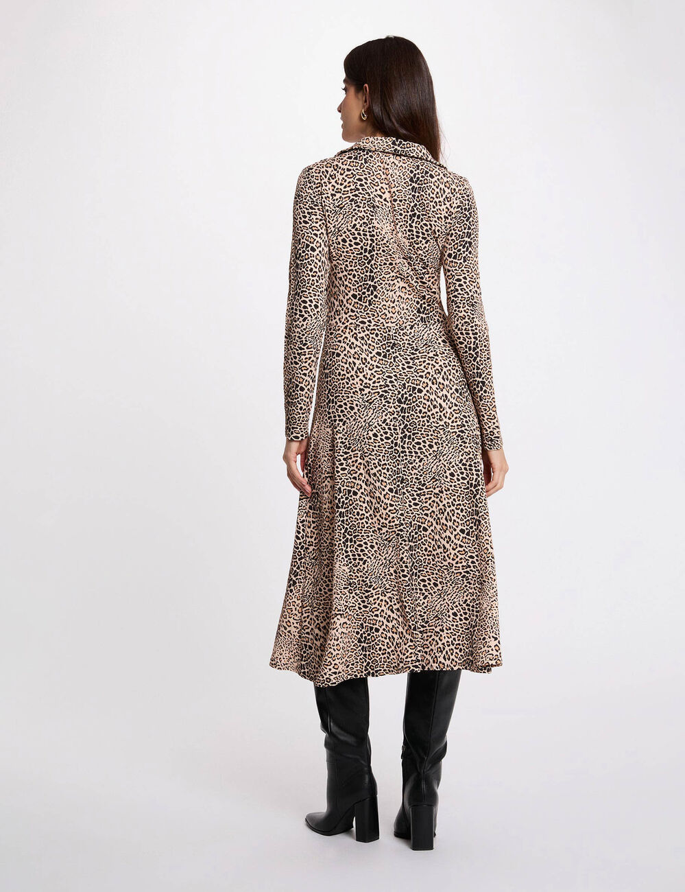 Bedrukte overhemdjurk meerkleurig vrouw