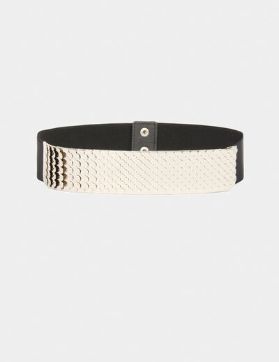 Ceinture élastiquée noir femme