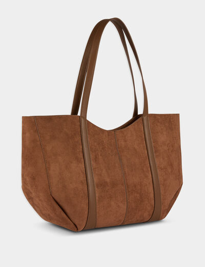 Su&egrave;dine shopper cognacbruin vrouw