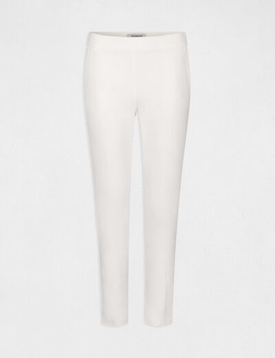 7/8 broek met ceintuur ivoor vrouw