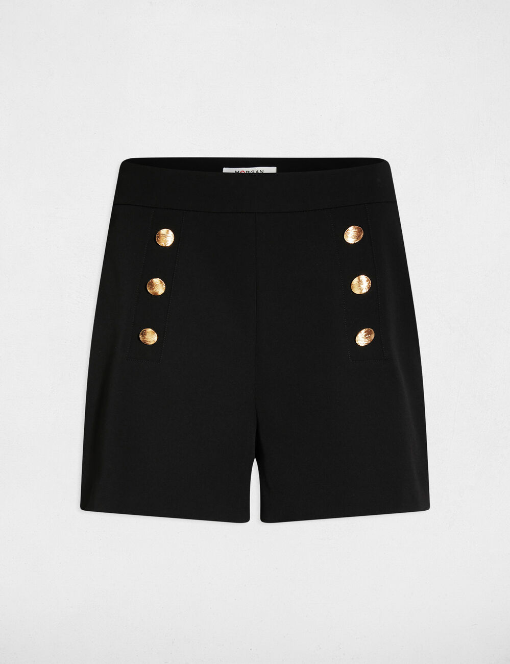 High-waist short zwart vrouw