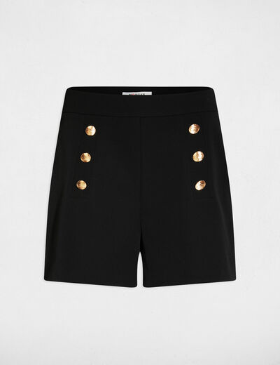 Short taille haute noir femme