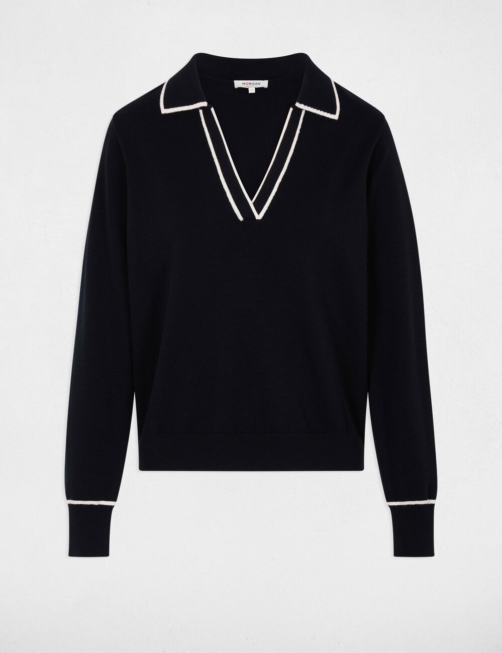 Trui met polokraag marineblauw vrouw