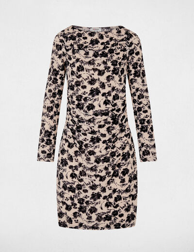 Robe maille imprim&eacute;e multicolore femme