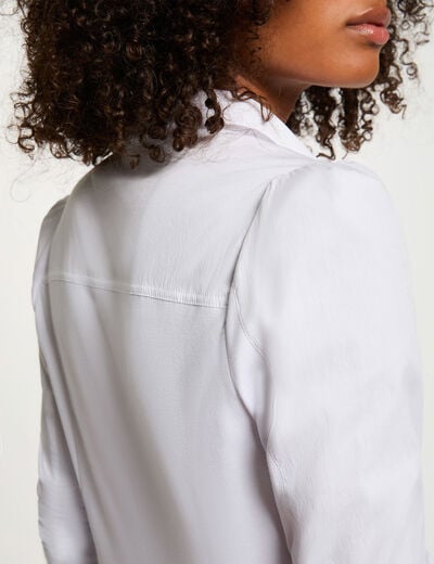 Shirt met lange mouwen helder wit vrouw