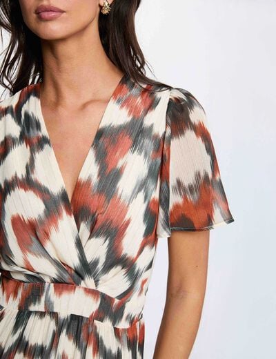 Robe longue cache coeur multicolore femme