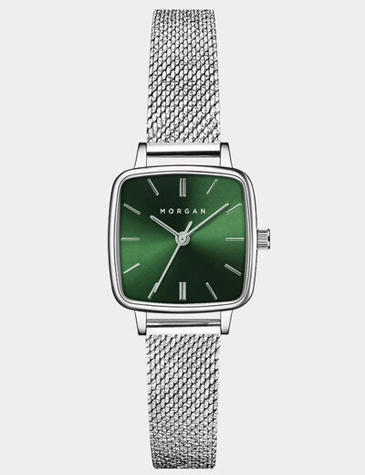 Montre classique couleur argent femme