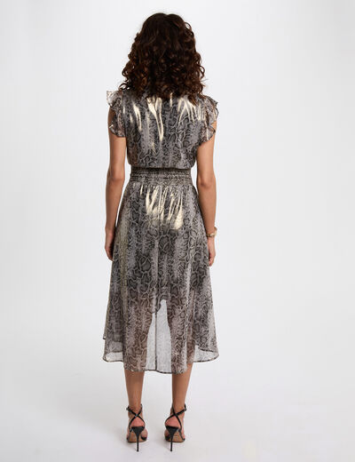 Robe longue cache coeur multicolore femme