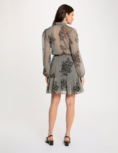 Korte, soepele jurk meerkleurig vrouw