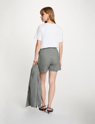 Short taille haute noir femme