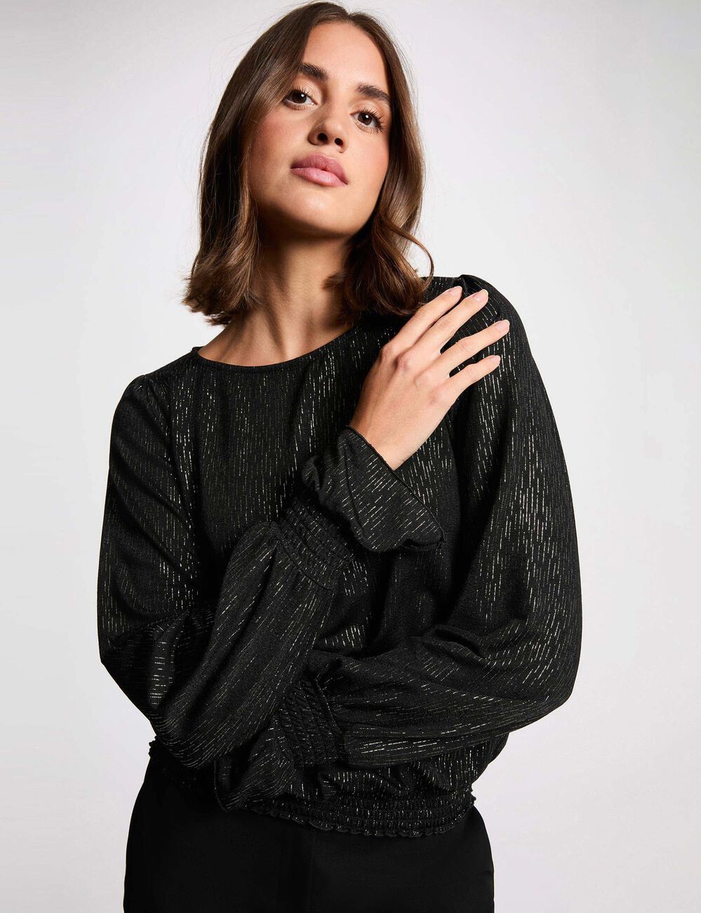 T-shirt manches longues noir femme