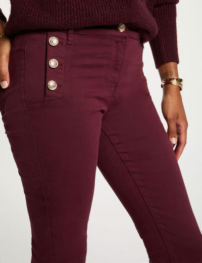 Bootcut broek pruim vrouw