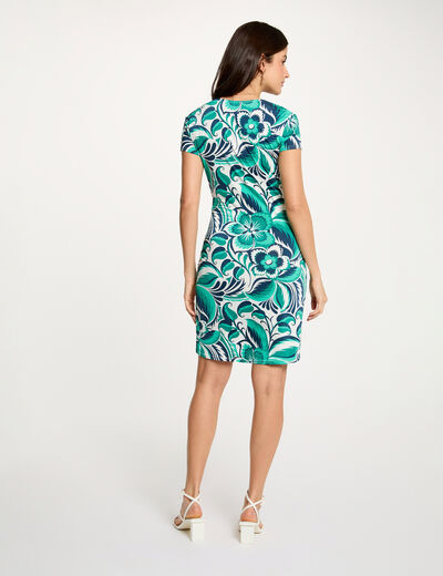 Robe courte cache coeur multicolore femme