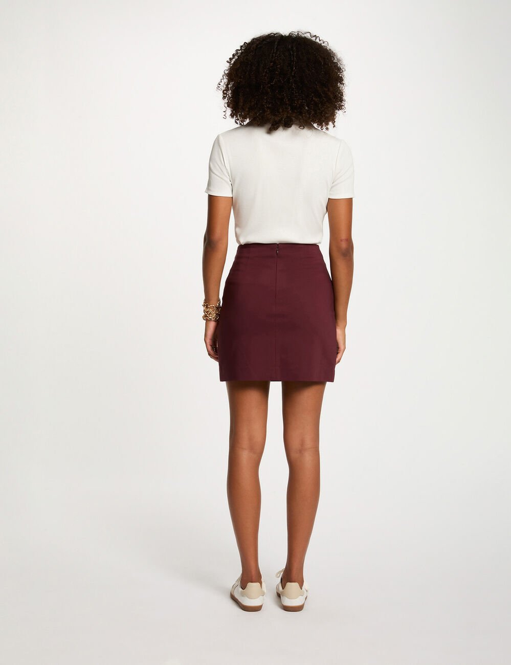 T-shirt met korte mouwen helder wit vrouw