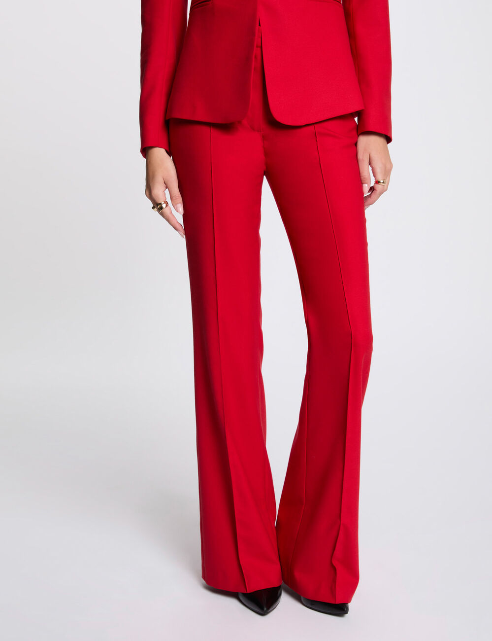 Bootcut broek rood vrouw