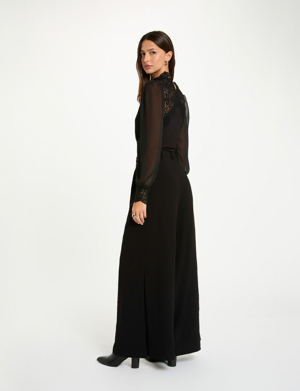 Body en dentelle noir femme