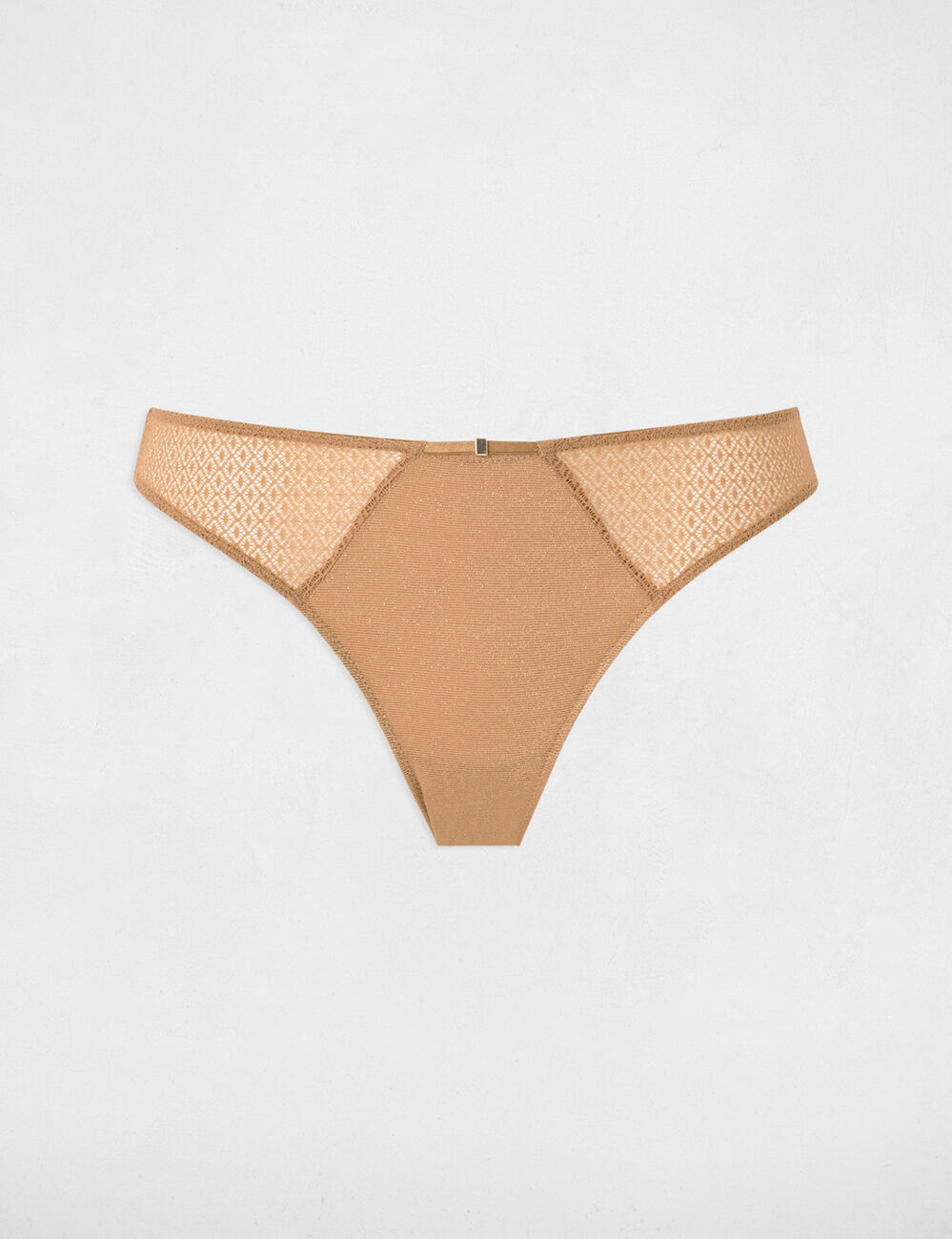 Lage taille kanten slip goudgeel vrouw