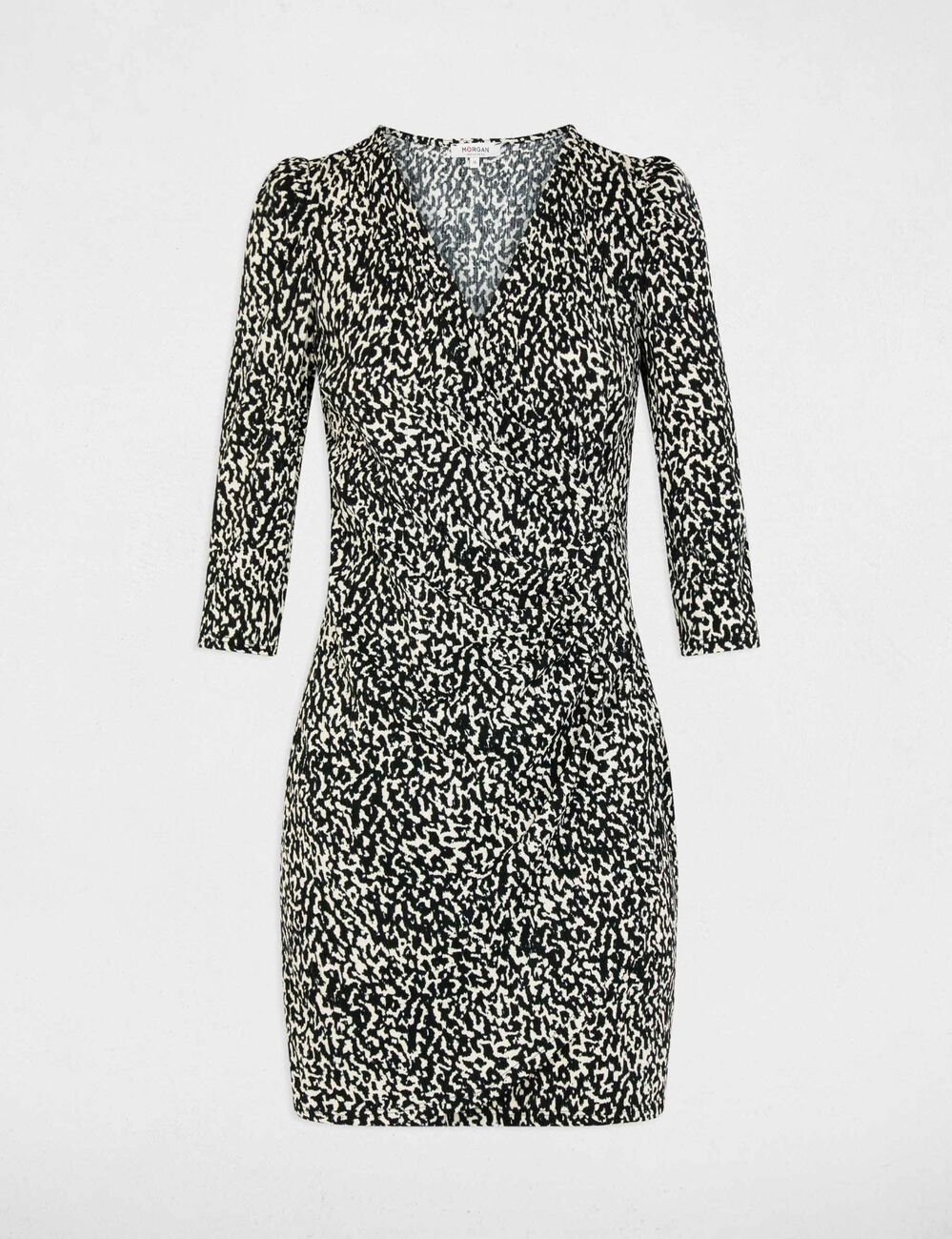 Korte, aansluitende jurk meerkleurig vrouw