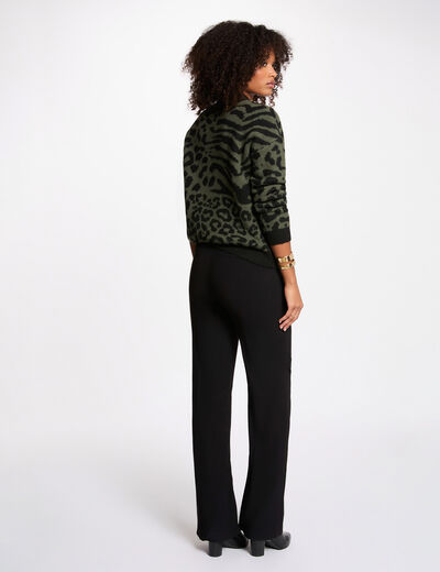 pull court jacquard vert kaki femme Pull court jacquard vert kaki femme