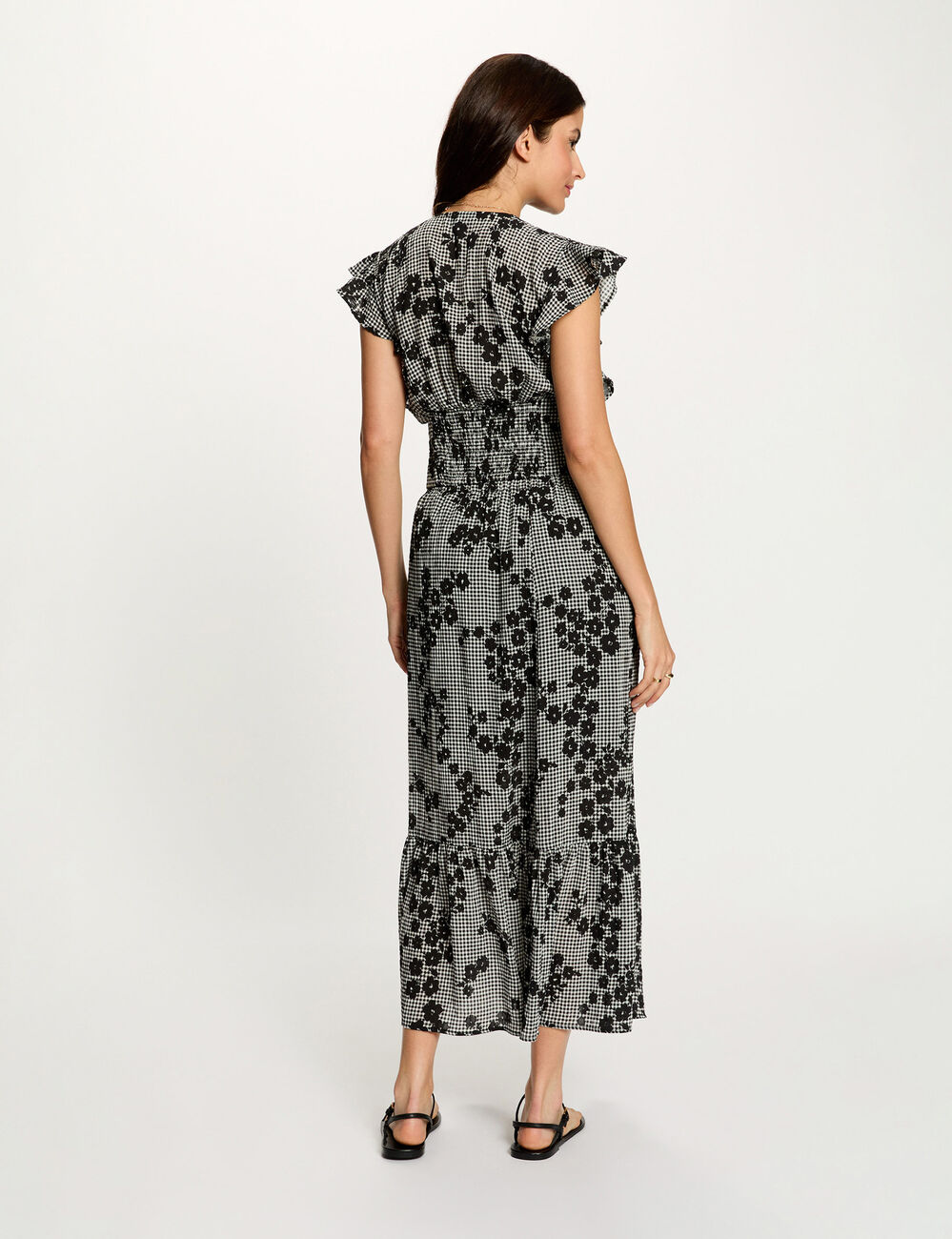 V-hals blouse met print meerkleurig vrouw