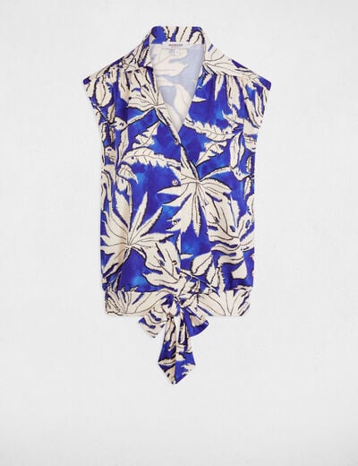 T-shirt manches courtes bleu electrique femme